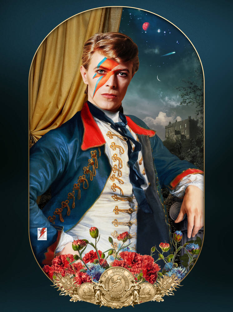 Retrato artístico inspirado en David Bowie 1